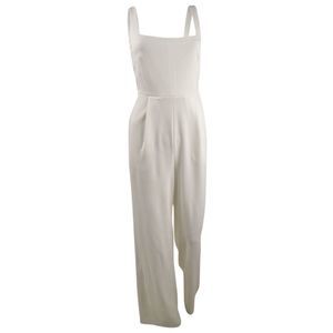 Calvin Klein Cream Square-Neck Jumpsuit